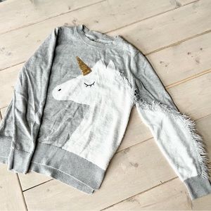 OshKosh gray unicorn sweater size 10/12